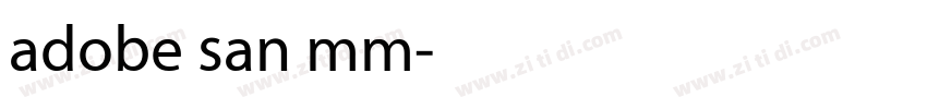 adobe san mm字体转换